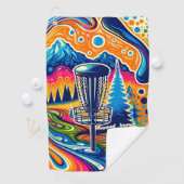 山サイケデリック中円板ゴルフ場 ゴルフタオル (インサイチュ)