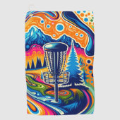 山サイケデリック中円板ゴルフ場 ゴルフタオル (正面)