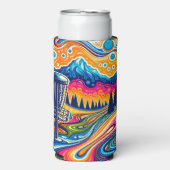 山サイケデリック中円板ゴルフ場 スリム缶クーラー (Seltzer正面)