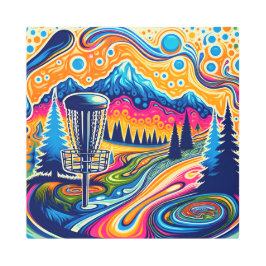 山サイケデリック中円板ゴルフ場 メタルプリント