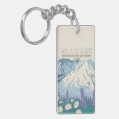 山サンヘレンス国立火山記念碑レトロ キーホルダー (正面左)