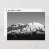 山サンヘレンス2月モノクロポストカード ポストカード (正面/裏面)