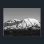 山サンヘレンス2月モノクロポストカード ポストカード<br><div class="desc">サンヘレン山のクレーターのモノクロ画像。</div>