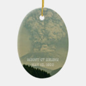 山サンヘレン火山噴火の写真 セラミックオーナメント (正面)