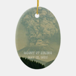 山サンヘレン火山噴火の写真 セラミックオーナメント