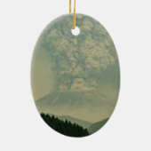 山サンヘレン火山噴火の写真 セラミックオーナメント (裏面)