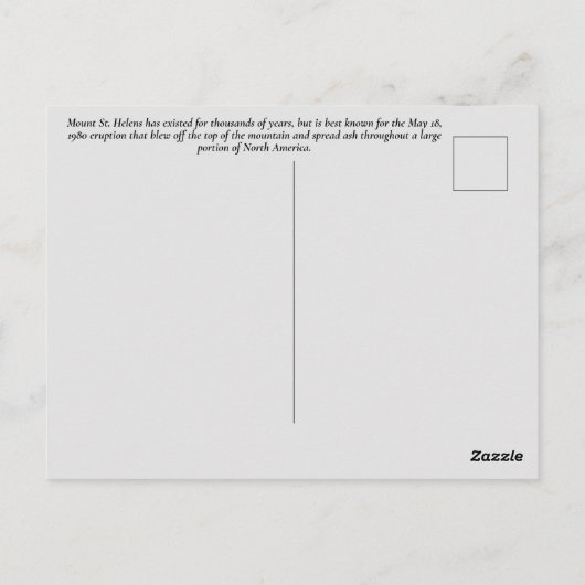 山サンヘレン風光明媚な写真はがき ポストカード (裏面)