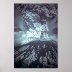 山サン・ヘレン成層火山の噴火1980 ポスター
