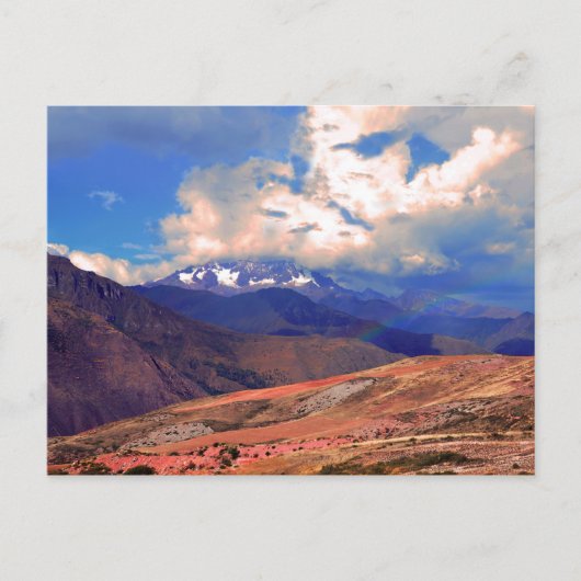 山シコンレインボー，アンデス山脈，ペルー ポストカード (正面)