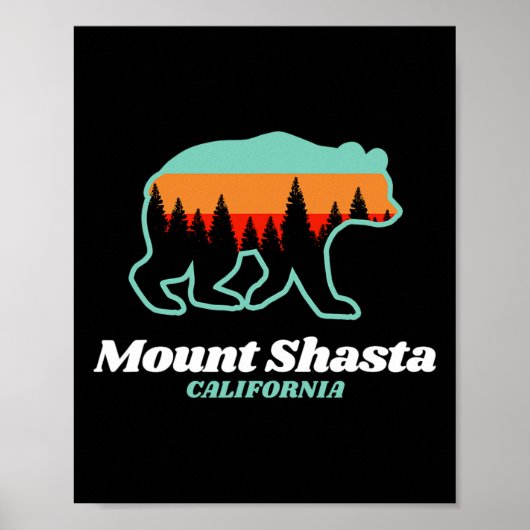 山シャスタカリフォルニアスキースノーボーディングベア ポスター (正面)