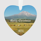 山シャスタホースハートアクリルオーナメント オーナメント (裏面)