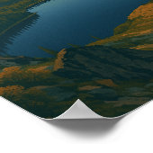 山シャスタヴィンテージ旅行ポスター – 北カリ ポスター (角)