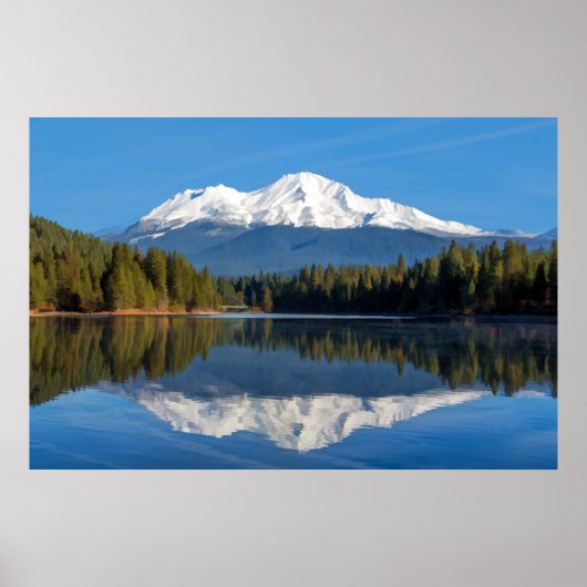 山シャスタ反射 ポスター (正面)