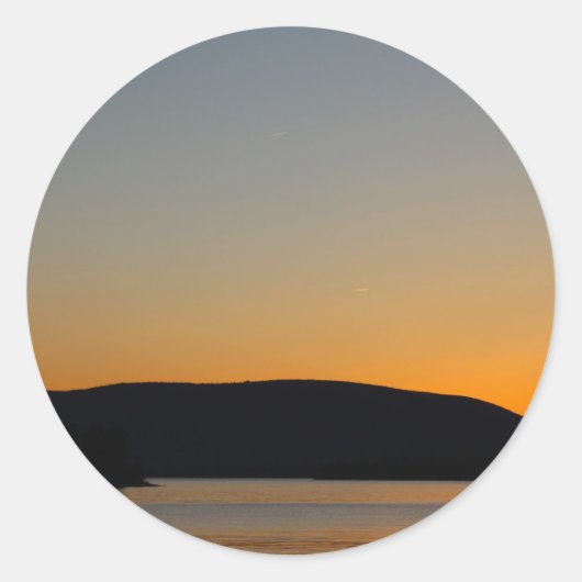 山シルエット ラウンドシール (正面)