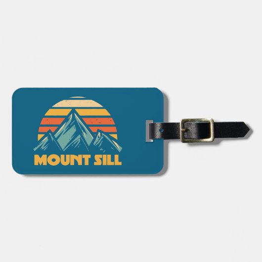 山シルカリフォルニアレトロターコイズ ラゲッジタグ (正面横)