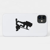 山シンプルハイキングマンブラックシルエット Case-Mate iPhoneケース (裏面(横))
