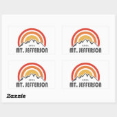 山ジェファーソンニューハンプシャー 長方形シール (シート)