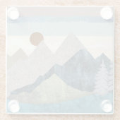 山ストライプの空 ガラスコースター (裏面)