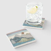 山ストライプの空 ストーンコースター (横)
