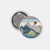 山ストライプの空 マグネット (正面/裏面)