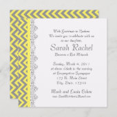 山ストライプ形-黄 招待状 (正面/裏面)