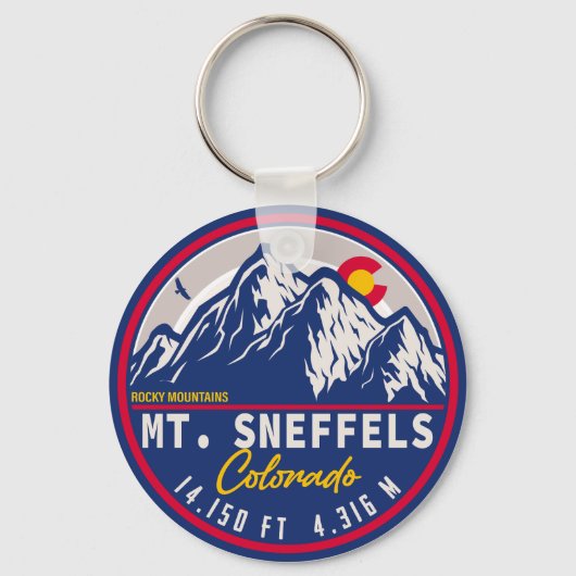 山スネフェルスコロラド – 14ers fourteener hiking キーホルダー (正面)