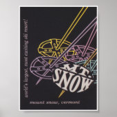 山スノーバーモントレトロスキー旅行ポスター ポスター (正面)