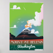 山セントヘレンスのヴィンテージ旅行ポスター。 ポスター (正面)