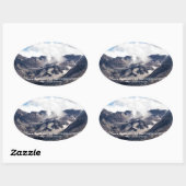山セントヘレンス溶岩ドーム2 楕円形シール (シート)
