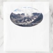 山セントヘレンス溶岩ドーム2 楕円形シール (バッグ)