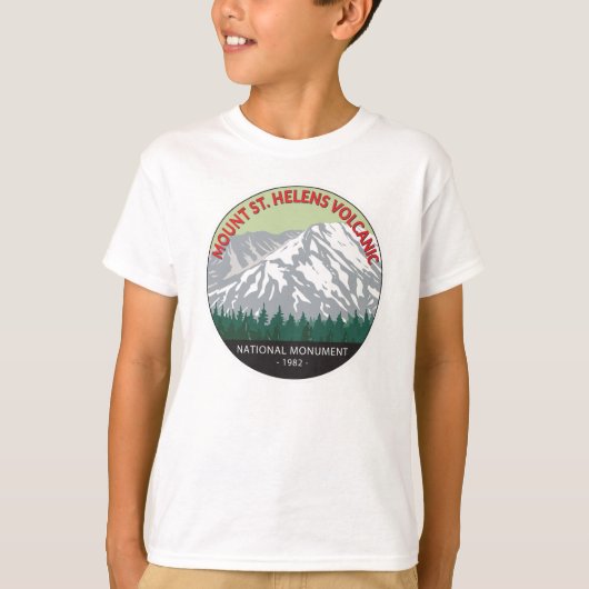 山セントヘレンス火山記念物ヴィンテージ Tシャツ (正面)