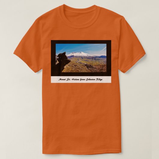 山セントヘレンスfromジョンストンリッジ tシャツ (デザイン正面)