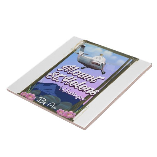 山セントヘレンスWashington Travelポスター タイル (側面)