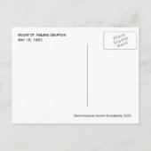 山セントヘレン噴火 ポストカード (裏面)