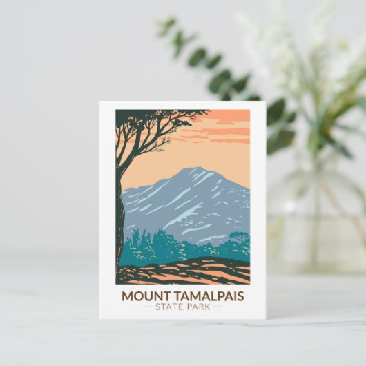 山タマルパイス州パークカリフォルニアヴィンテージ ポストカード (スタンド正面)