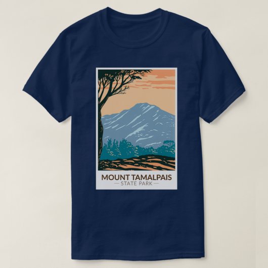 山タマルパイス州パークカリフォルニアヴィンテージ Tシャツ (デザイン正面)