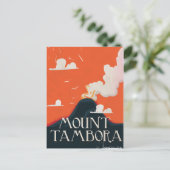 山タンボラ火山の旅行ポスター ポストカード (スタンド正面)