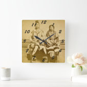 山ダコタテリトリークロウウォリアー&ブライド スクエア壁時計 (ホーム)