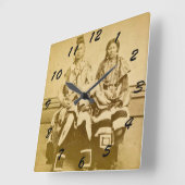 山ダコタテリトリークロウウォリアー&ブライド スクエア壁時計 (傾斜)