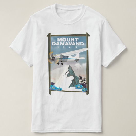 山ダマヴァンとイランの旅行ポスター。 Tシャツ (デザイン正面)