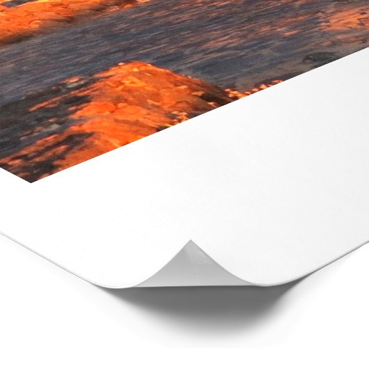 山テイデ夕暮れ ポスター (角)