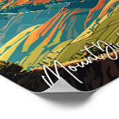 山ディアブロカリフォルニアヴィンテージ旅行アート ポスター (角)