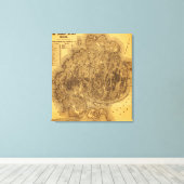 山デザートアイランドパノラママップ キャンバスプリント (インサイチュ (ウッドフロア))