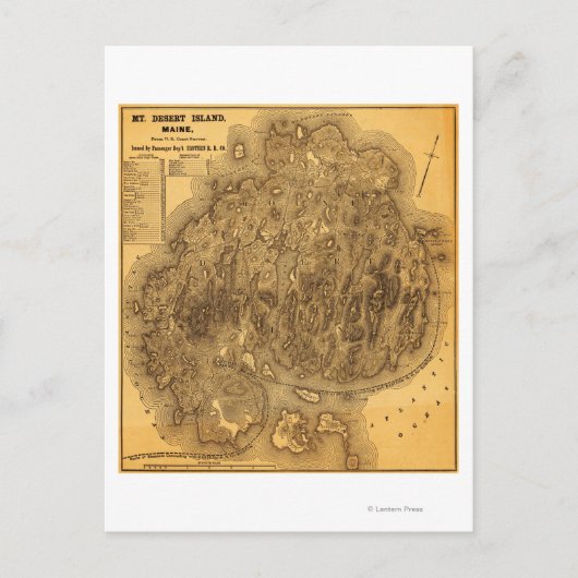 山デザートアイランドパノラママップ ポストカード (正面)