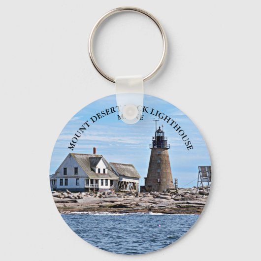 山デザートロックライトハウスメインラウンドキーチェーン キーホルダー (正面)