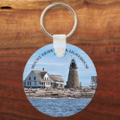 山デザートロックライトハウスメインラウンドキーチェーン キーホルダー (正面)