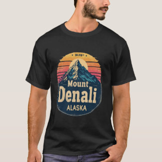 山デナリアラスカレトロデナリナショナルパークヴィン Tシャツ