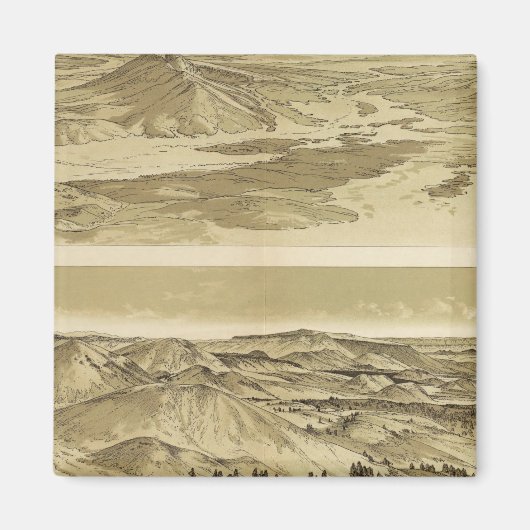 山トランブルと山エマからのビュー マグネット (正面)