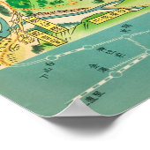 山ハク白山日本ヴィンテージトラバー ポスター (角)