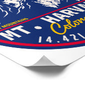 山ハーバードコロラド14ers fourteener hiking ポスター (角)